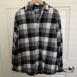 Carhartt Flannel Black and White Striped. Men’s M.